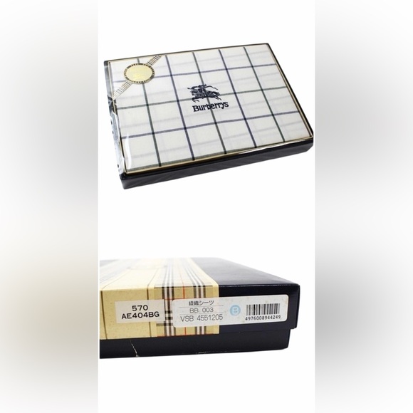 Vintage Burberrys Single/Twin Floor Bed Sheets | New in Box | Pre-1999| RA Cert - Picture 2 of 3